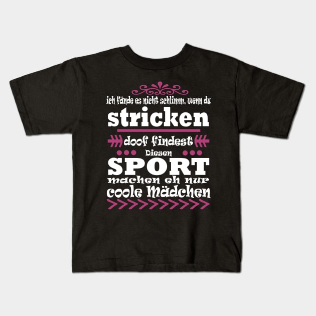 Mädchen Hobby Stricken Garn Wolle Woolball Kinder Kids T-Shirt by FindYourFavouriteDesign